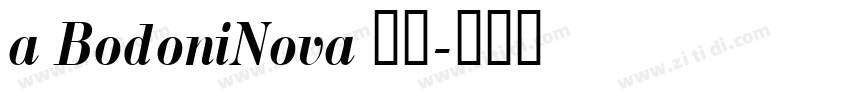 a BodoniNova 普通字体转换